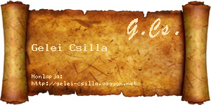 Gelei Csilla névjegykártya