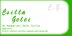 csilla gelei business card